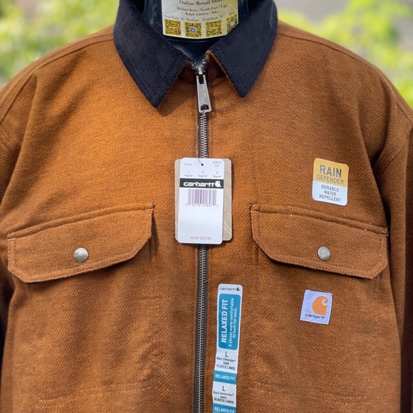 CARHARTT PAWNEE SHIRT JACKET 104074 BROWN - Picture 5 of 9